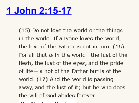 1 John 2:15-17