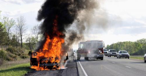 Electric car fire