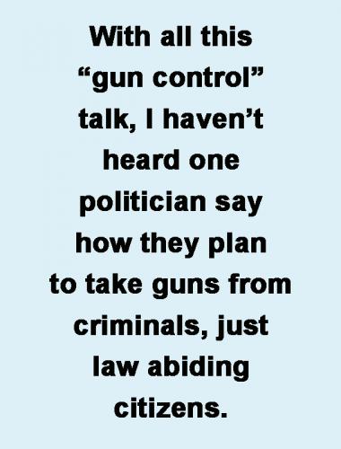 A Gun control talk a