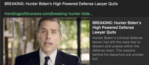 Hunter lawyer quits
