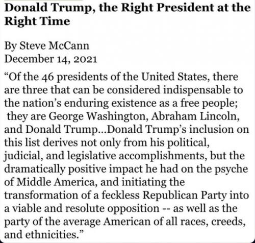 Trump right time