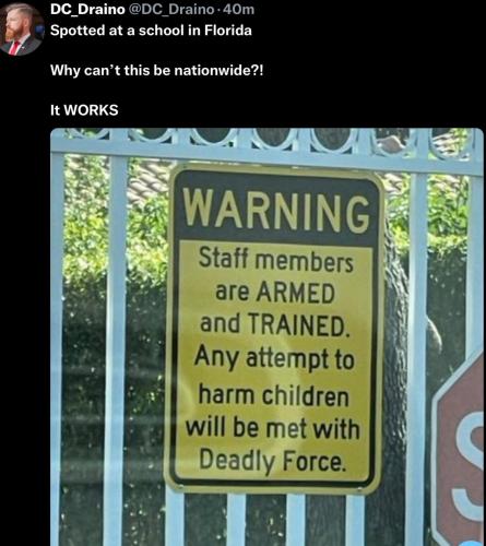 Armed school staff members