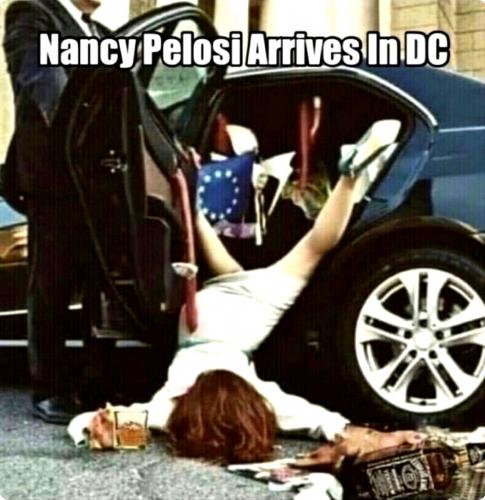 Nancy Pelosi Arrives in Washington DC