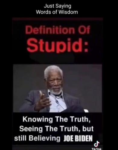 Morgan Freeman, Biden -- Def'n of Stupid