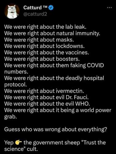 M Catturd we were right