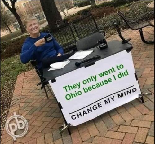 Ohio (East Palestine) Train Derailment,Trump -- They came because I came