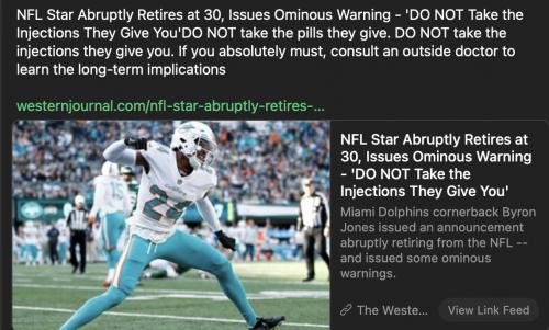 NFL star no vax
