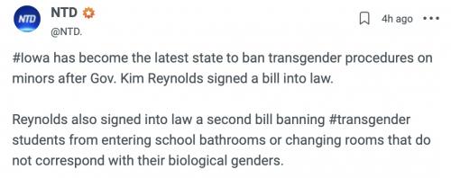 Iowa & trans ban
