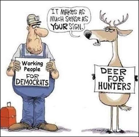 Democrat, Deer -- Hunters Sign