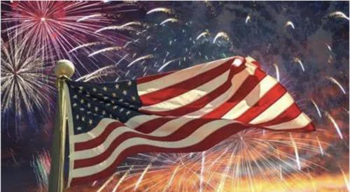 Flag - With fireworks 2