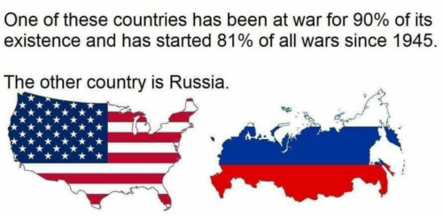 M At war