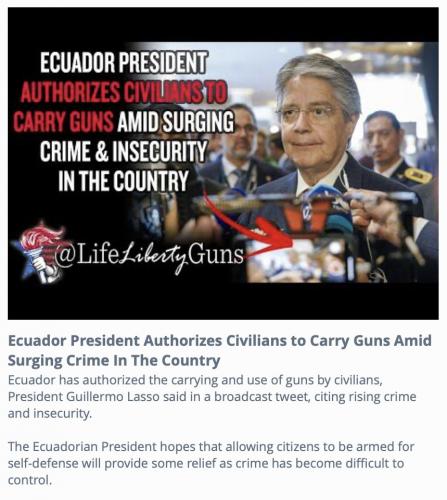 Ecuador Pres & guns