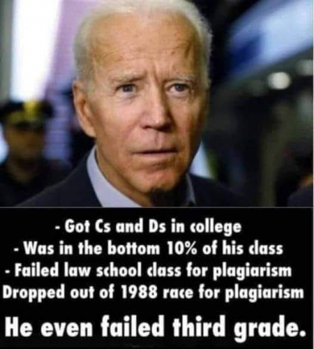Biden -- College Dropout