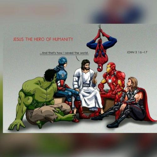 Jesus -- SuperHero vs Marvel-DC comic 'zero heros' (John 3;16)
