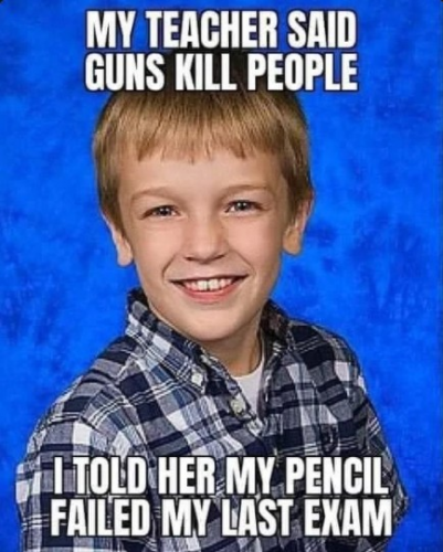 pencils and guns