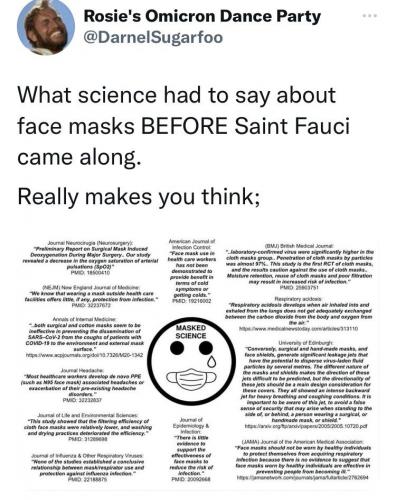 Science and Face Masks