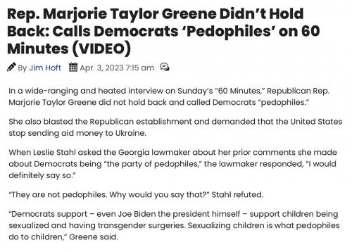 MTG Dems pedos