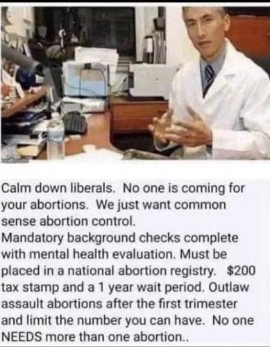 abortions to guns