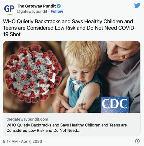 WHO cuts kids vax