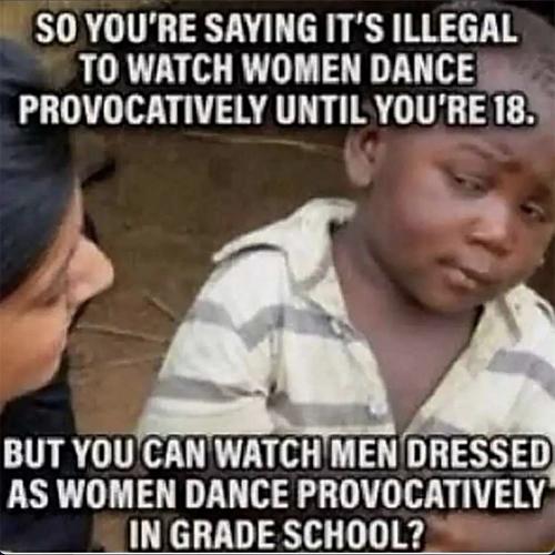 women NO, drag OK