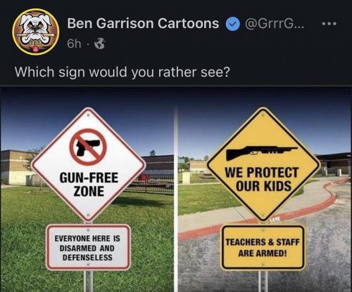 M Gun signs