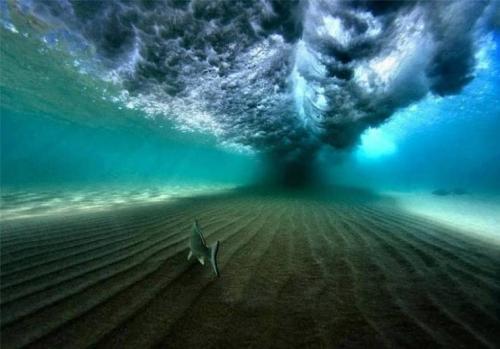 Ocean Wave -- Underneath a Breaking Wave