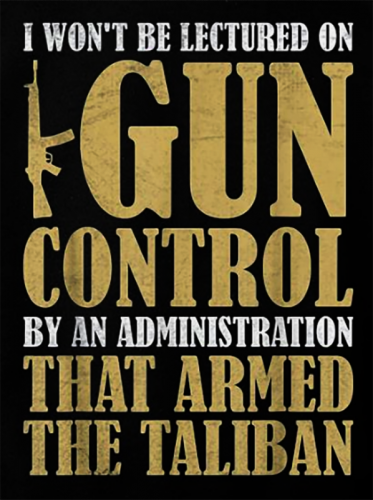 B lectured gun control