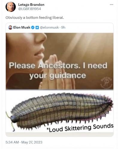 Letsgo Brandon Bottom Feeding Liberal tweet