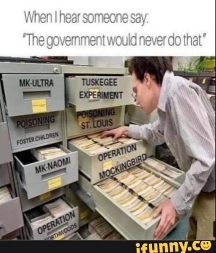 Conspiracy Theory, Government - MKUltra, Tuskegee Experiment, Operation Mockingbird, Northwood, Poisoning St. Louis, Kids