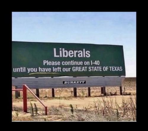 Texas, Democrat, Liberal -- Drive out on I-40