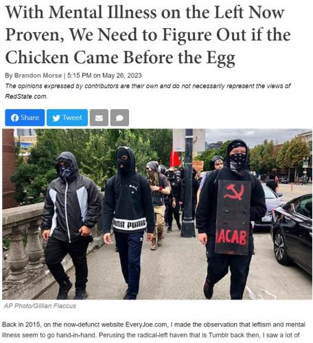 Leftism proven to be a mental illness