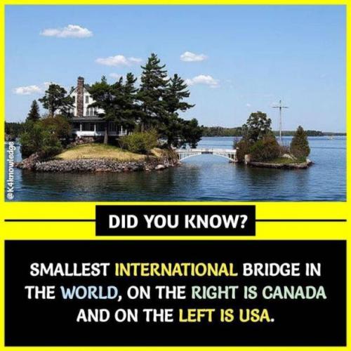 Bridges -- Smallest International Bridge in the World (USA-Canada)