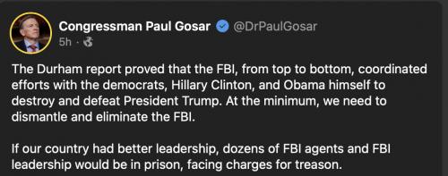 Gosar on FBI