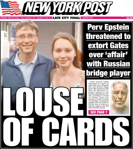 Perv Epstein tried to blackmail Bill Gates