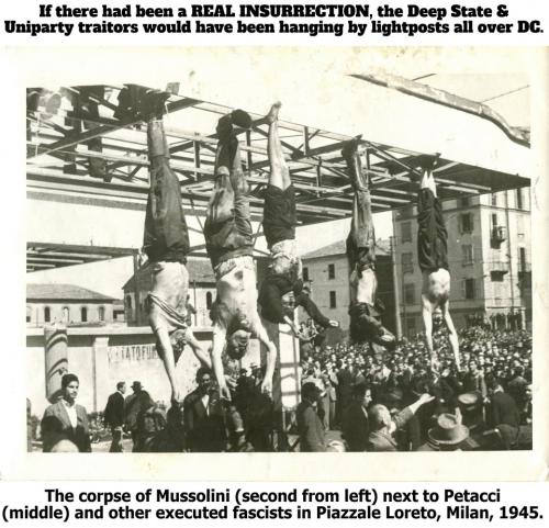 If there had been a real insurrection they would have gotten the Mussolini treatment