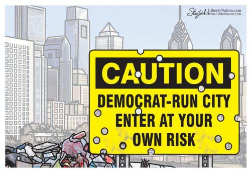 Cartoon - Democrat run city...