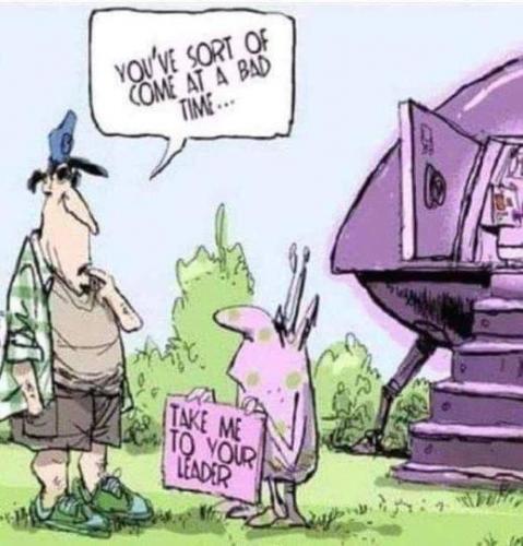 Cartoon - Alien - Take me to your leader