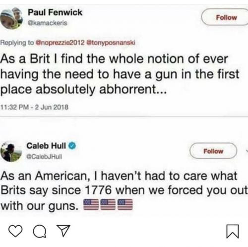 2nd Amendment - Brits thoughts