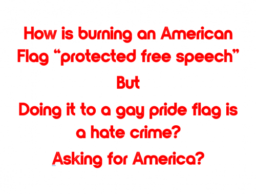 B burning flag