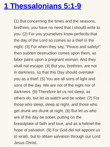 1 Thessalonians 5L1-9