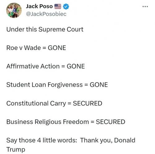 THANK YOU DONALD J TRUMP