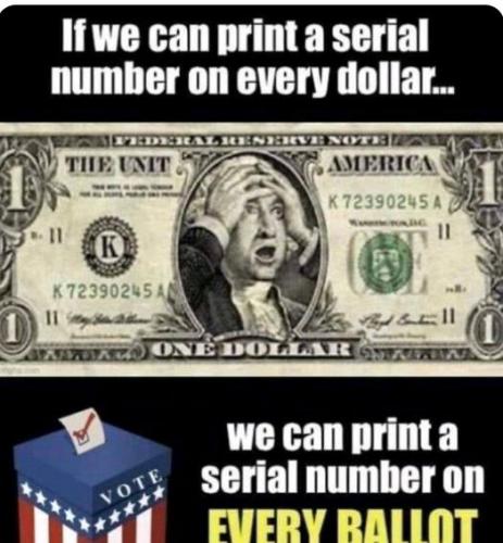 Voter Fraud, Vote -- Serial Dollars, Serial Ballots