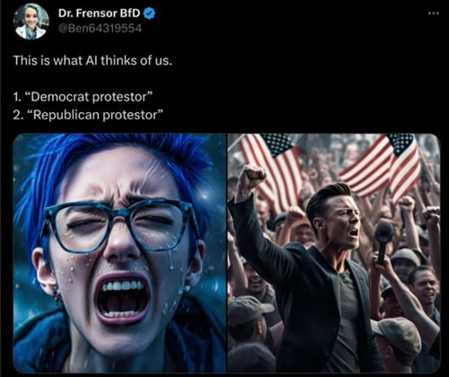 M protestor