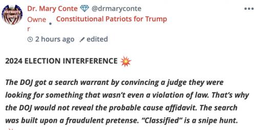 DOJ no crime?