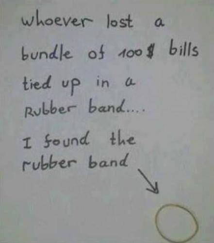 $100 Bills - Found the rubber band