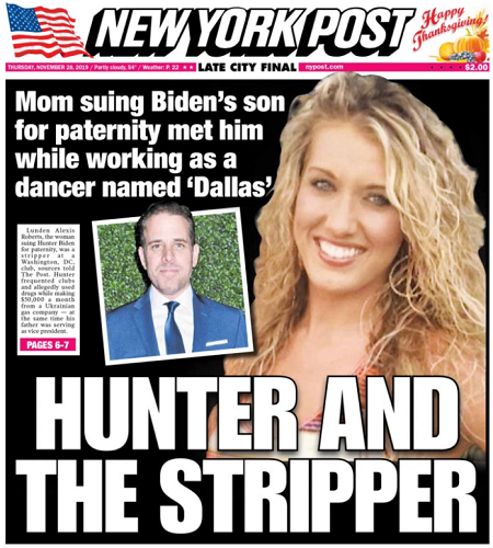 Hunter Biden -- New York Post Stripper Marriage