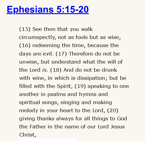 Ephesians 5:15-20