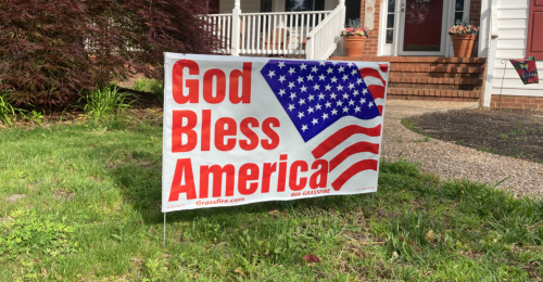 Grassfire -- God Bless America Sign