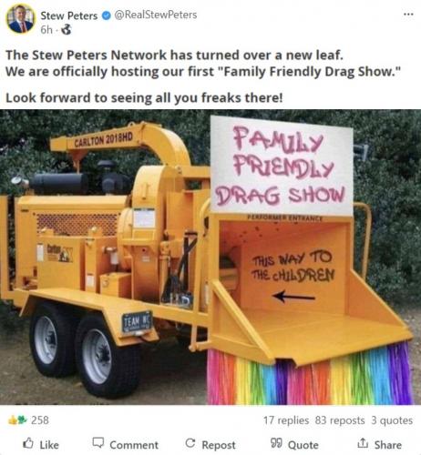 Stew Peters Drag show