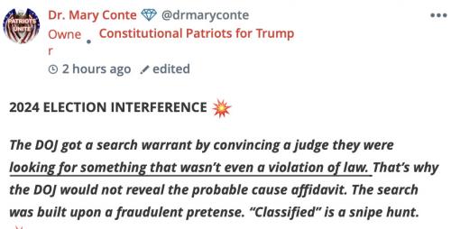 DOJ no crime?